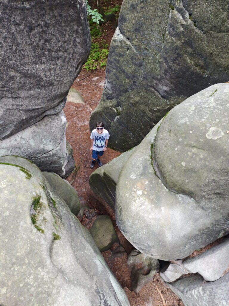 Das Felsenlabyrinth Kalich in Besedické skály